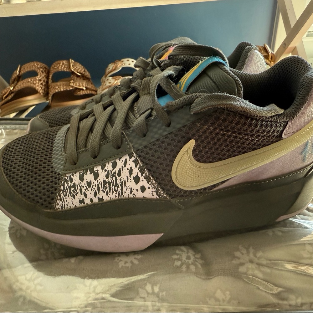 Nike Gray and Gold Sneakers